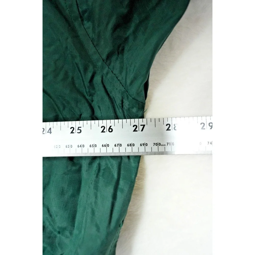 Vintage Eddie Bauer EBTEK Mens Green‎ Nylon V-Neck Windbreaker Pullover Large